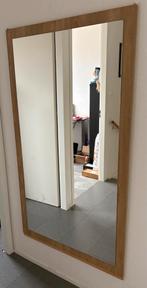 Grote spiegel met houten rand - 160x90 cm, Huis en Inrichting, Woonaccessoires | Spiegels, Ophalen, Zo goed als nieuw, 75 tot 100 cm