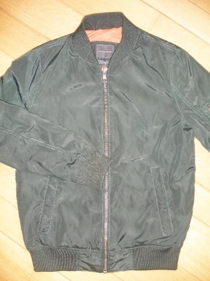 ZARA MAN bomberjack  piloten jack jas donker groen maat S, Kleding | Heren, Jassen | Winter, Zo goed als nieuw, Maat 46 (S) of kleiner