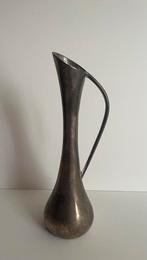 Vintage Franse verzilverde metalen vaas, Ophalen of Verzenden