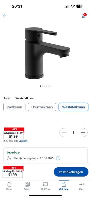 4 x wastafelkraan beschikbaar voor biedingen