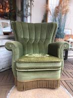 Vintage velvet fauteuil, Ophalen, Gebruikt, Vintage stijl gebruikt, 75 tot 100 cm