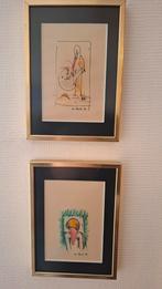 2 Kleine Schilderijen van Hub de Bode, Antiek en Kunst, Ophalen of Verzenden