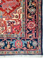 Handgeknoopt Perzisch wol Heriz tapijt medallion 122x178cm, 100 tot 150 cm, Ophalen of Verzenden, Zo goed als nieuw, Onbekend