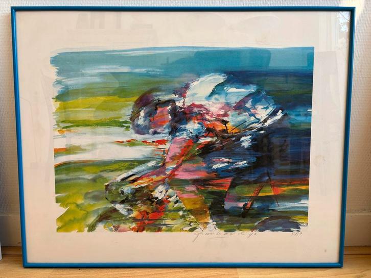 Frank Gude Litho - Actie/Sport Kunst, Antiek en Kunst, Kunst | Litho's en Zeefdrukken, Ophalen