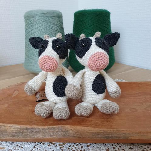 Handgemaakte gehaakte mini Koe, Kinderen en Baby's, Kraamcadeaus en Geboorteborden, Nieuw, Ophalen of Verzenden