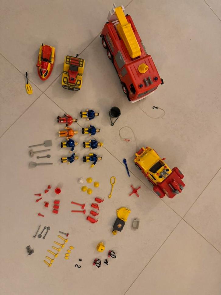 Brandweerman Sam grote EN kleine brandweerauto, Kinderen en Baby's, Speelgoed | Speelgoedvoertuigen, Gebruikt, Ophalen of Verzenden