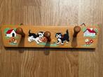 Vintage Kinderkamer kapstokje 3 haakjes 30 cm, Ophalen of Verzenden, Gebruikt, Wanddecoratie