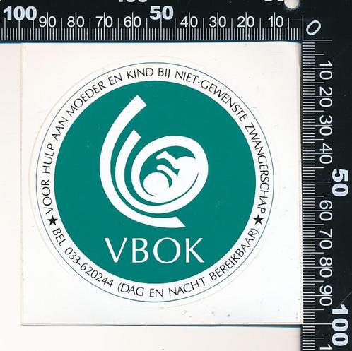 Sticker: VBOK - Voor hulp aan moeder en kind bij niet-gewens, Verzamelen, Stickers, Zo goed als nieuw, Overige typen, Ophalen of Verzenden