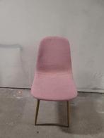 Roze stoel met gouden poten, Huis en Inrichting, Stoelen, Ophalen, Gebruikt, Stof, Rood