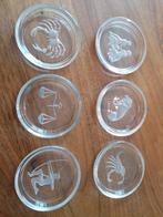 Val St Lambert Astrologie kristallenOnderzetters - Set van 6, Antiek en Kunst, Antiek | Glas en Kristal, Ophalen of Verzenden