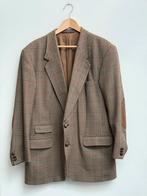 Vintage Het Jagerhuis wollen blazer met pied-de-poule motief, Ophalen of Verzenden, Zo goed als nieuw, Maat 52/54 (L), Bruin