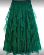 Nieuw - donkergroene tule rok XL, Maat 46/48 (XL) of groter, Nieuw, Ophalen of Verzenden, Onder de knie