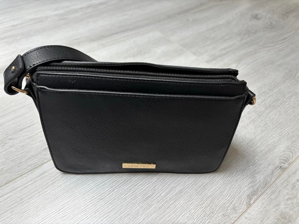 Elegante zwarte Anna Field handtas, Ophalen of Verzenden, Zo goed als nieuw, Zwart, Handtas