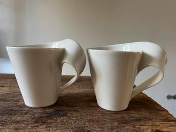 2 Villeroy & Boch NewWave Koffiekop, theekop - wit beschikbaar voor biedingen