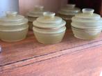 Vintage retro glazen lamp kapjes, Huis en Inrichting, Lampen | Hanglampen, Ophalen of Verzenden, Gebruikt, Glas, Minder dan 50 cm
