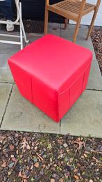 Leren design hocker rood, Ophalen, Rechthoekig, 125 cm of meer