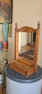 Vintage Wooden Wall Cabinet with Mirror and Drawer, Ophalen, Rechthoekig