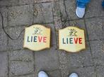 2x oude lieve bier lichtreclame, Ophalen of Verzenden, Zo goed als nieuw, Overige typen, Overige merken