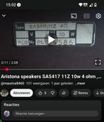vintage speakers Aristona sa 5417, Gebruikt, Minder dan 60 watt, Front, Rear of Stereo speakers, Ophalen