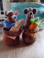 Genaaldvilte beertjes, naaldvilten, wol., Hobby en Vrije tijd, Ophalen of Verzenden, Nieuw, Figuurtje(s), Wolvilt