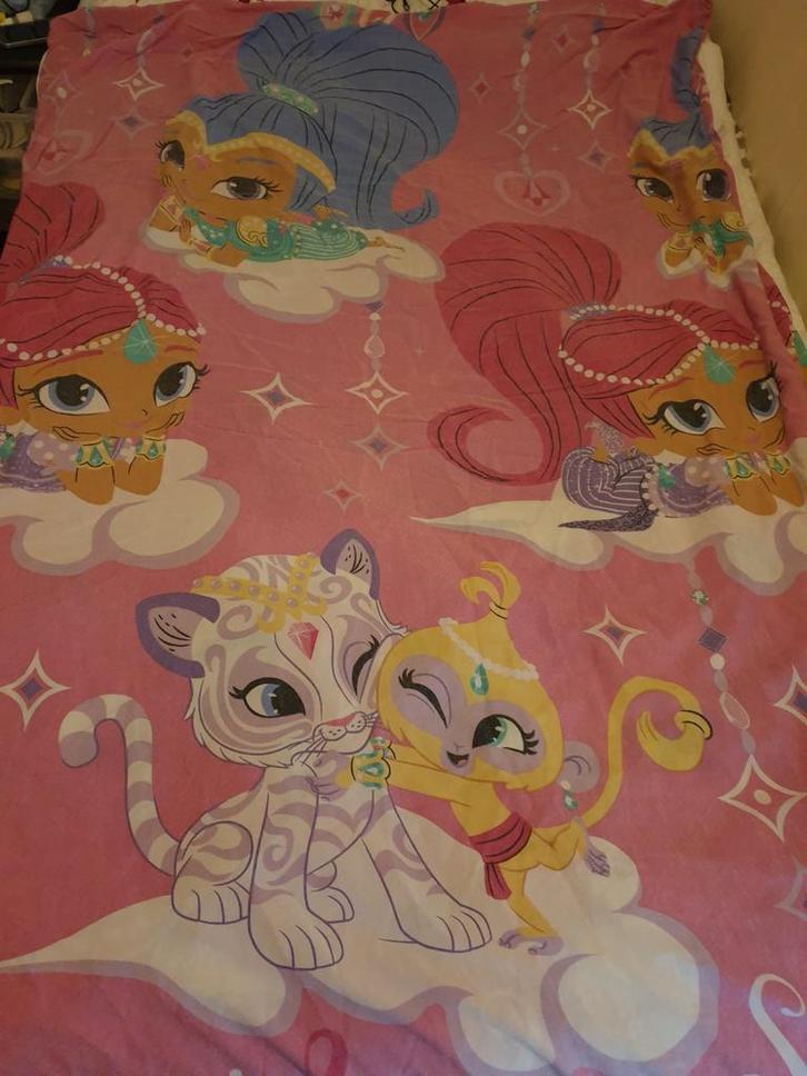 Shimmer en shine dekbedovertrek eenpersoons 5 euro, Kinderen en Baby's, Kinderkamer | Beddengoed, Zo goed als nieuw, Dekbedovertrek