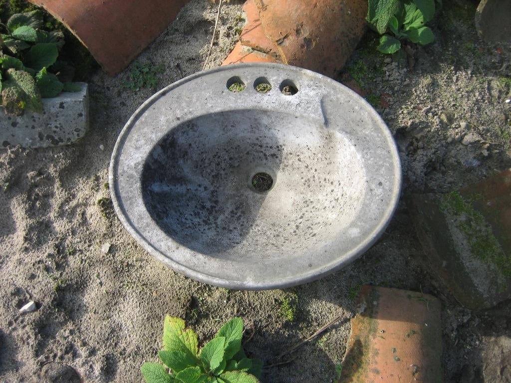 oude marmeren waskom,wasbak, Ophalen, Gebruikt, Steen, Wastafel