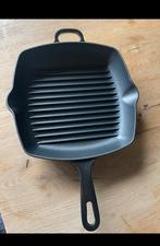 Gietijzeren grillpan, Huis en Inrichting, Keuken | Potten en Pannen, Ophalen of Verzenden, Zo goed als nieuw, Gietijzer, Koekenpan of Braadpan