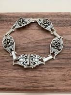 Zilveren armband met roosjes, Ophalen of Verzenden, Zo goed als nieuw, Zilver