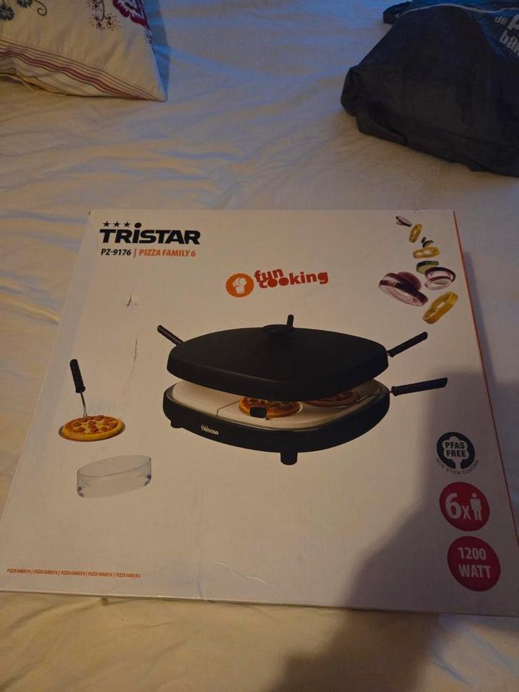 Nieuwe Pizzarette 6 personen - Nooit gebruikt!, Witgoed en Apparatuur, Grillplaten, Ophalen of Verzenden