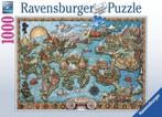 Ravensburger - Geheimzinnige Atlas - 1000 stukjes, Nieuw, Ophalen of Verzenden, 500 t/m 1500 stukjes, Legpuzzel