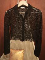 Loavies - Kant kanten blouse top zwart - mt xs, Verzenden, Zwart, Maat 34 (XS) of kleiner, Loavies