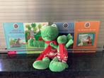 Kikker knuffel groot en klein en wat boekjes, Ophalen of Verzenden, Zo goed als nieuw