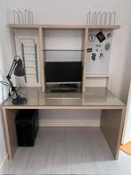 Bureau met glas en magneetbord, Ophalen, Gebruikt, 70 tot 120 cm, 120 tot 170 cm