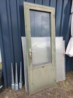 Deur inclusief kozijn aluminium jaren 50/60,, 75 tot 150 cm, Gebruikt, Deurkozijn, Aluminium