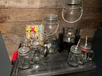 Drankdispenser set met glazen en rietjes, Ophalen, Zo goed als nieuw