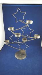 Vintage standaard waxinelichtjes voor kerst, metaal. W3, Tweedehands verkoop, Tweedehands verkoop, Gebruikt, Ophalen of Verzenden