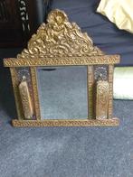 Halspiegel met borstels (katoen), Antiek en Kunst, Ophalen, Rechthoekig, Minder dan 50 cm, Minder dan 100 cm