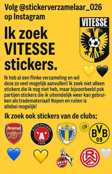 GEZOCHT: Vitesse Stickers beschikbaar voor biedingen