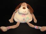 BREMEL HOND VELOURS CREME/BEIGE MET BRUINE OREN EN ONDERKANT, Kinderen en Baby's, Speelgoed | Knuffels en Pluche, Verzenden, Hond