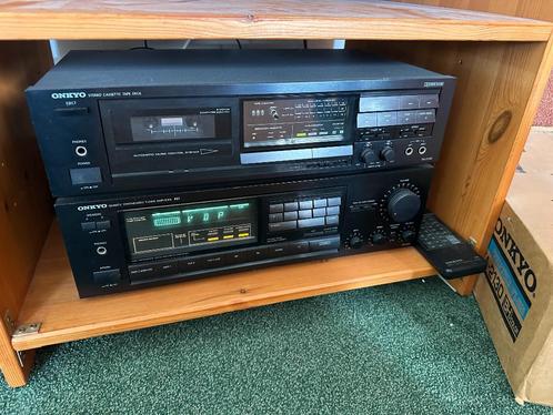 Onkyo TX-830 Receiver en TA-2130 Cassettedeck, Audio, Tv en Foto, Versterkers en Receivers, Gebruikt, Stereo, Minder dan 60 watt