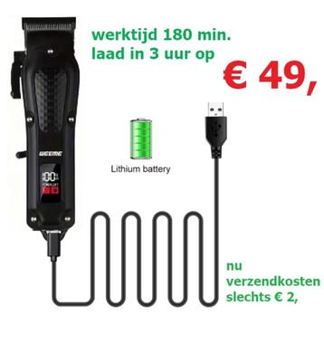 Tondeuse USB-C accu professioneel model 49,- beschikbaar voor biedingen