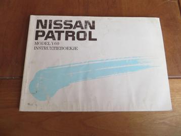 Instructieboek Nissan Patrol Y60 12-1988, mooie staat! beschikbaar voor biedingen