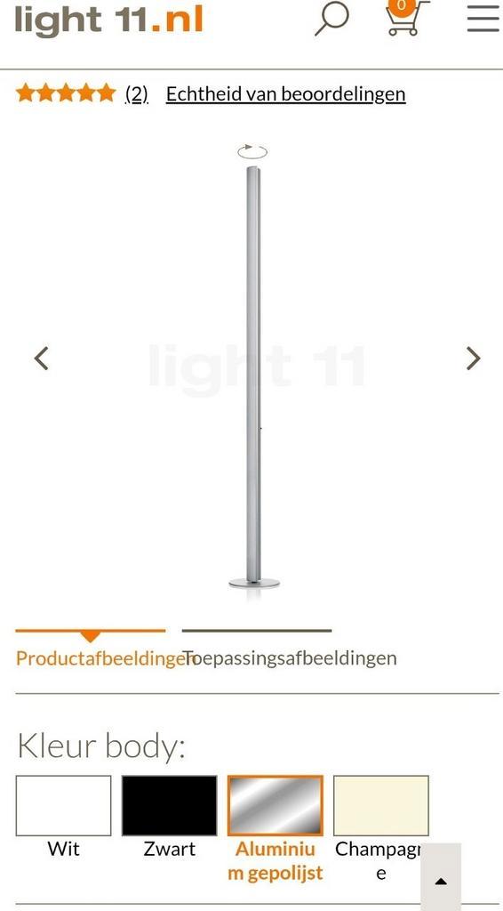 BELUX Ypsilon Design vloerlamp dimbaar, Huis en Inrichting, Lampen | Vloerlampen, Gebruikt, 150 tot 200 cm, Ophalen