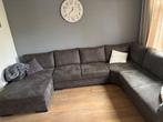 Zo Goed Als Nieuwe Velvet Hoekbank - Donkergrijs, Huis en Inrichting, Banken | Bankstellen, Ophalen, 250 tot 300 cm, Hoekbank