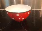 t.k.Geëmailleerde schaal polkadot Frankrijk retro 22x12cm, Ophalen, Huis en Inrichting