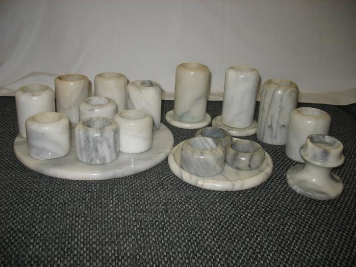 Marmeren Waxinelichtjes * 20-Delig Vintage * In één Koop, Antiek en Kunst, Antiek | Overige Antiek, Ophalen