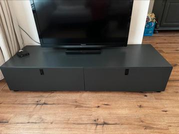 Donker grijze/zwarte tv kast 160x55 cm