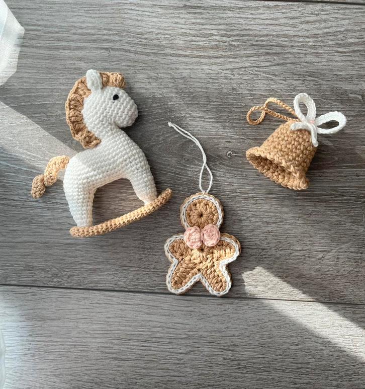 Kerstdecoratie Set: Gingerbread, Bel & Paardje, Diversen, Kerst, Nieuw, Ophalen of Verzenden