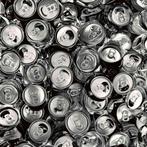 Behang blikjes metallic look, Ophalen of Verzenden, Minder dan 10 m², Grijs