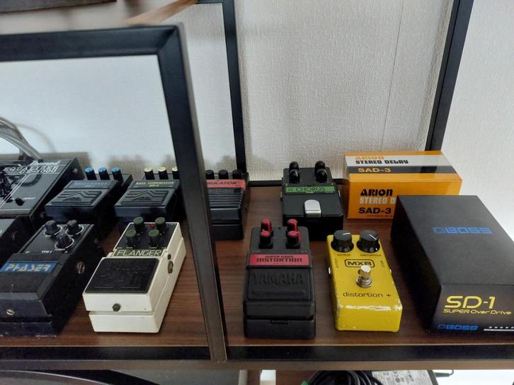 Collectie vintage gitaar effect pedalen, Muziek en Instrumenten, Effecten, Gebruikt, Chorus, Delay of Echo, Distortion, Overdrive of Fuzz